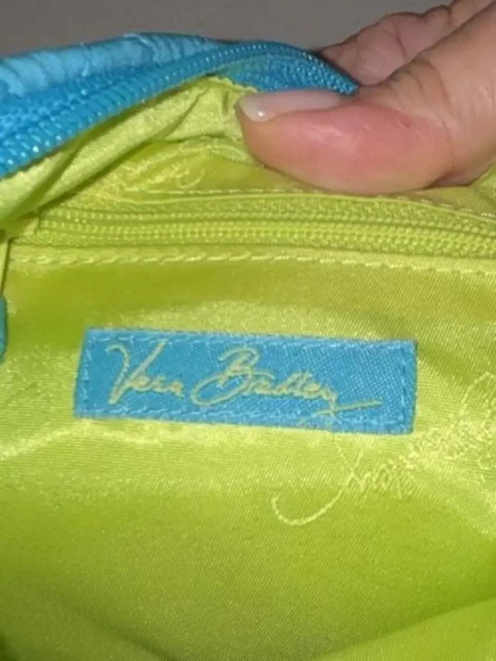 Vera Bradley Blue Quilted Mini Bowling Bag Handbag